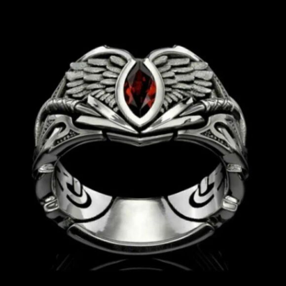 Fashion Viking Cubic Zirconia Rings Men Hip Hop Punk Jewelry Ring Sizes 7 and 9 - Picture 4 of 10
